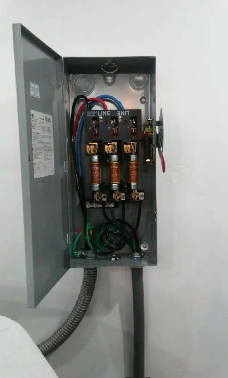 Three-phase disconnect switch installed for Electrical Wiring & Rewiring in Concord